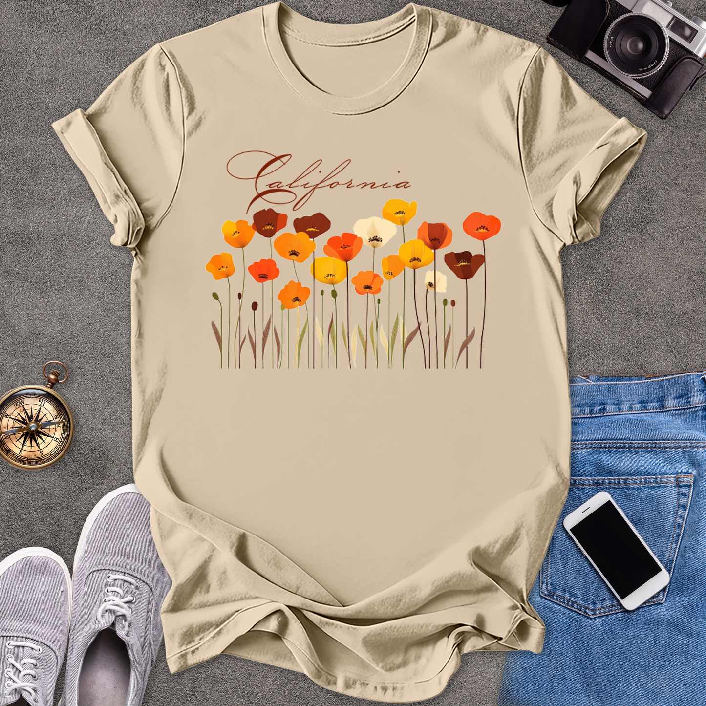 California Poppies | Unisex Softstyle T-Shirt | Nature Lover Tee