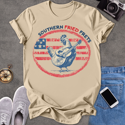 Southern Fried Frets | Unisex Softstyle T-Shirt | Fun and Casual Music Lover Tee