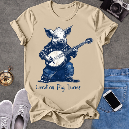 Carolina Pig Tunes | Unisex Softstyle T-Shirt | Fun and Casual Music Lover Tee
