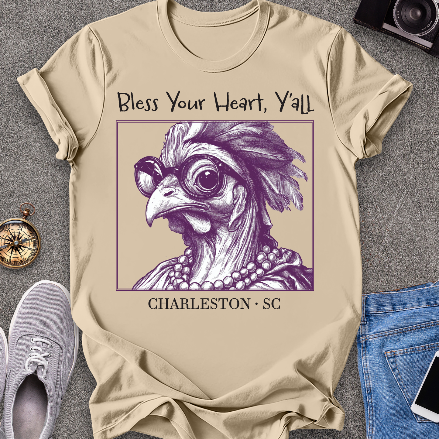 Bless Your Heart Y'all Charleston,South Carolina T-Shirt