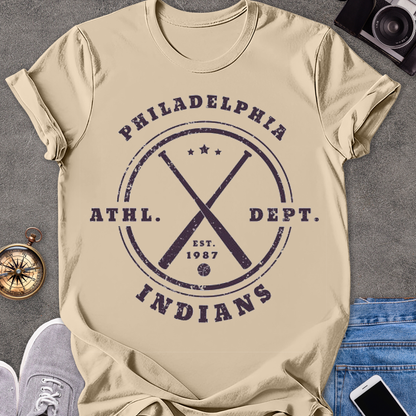 Philadelphia Indians, Athl. Dept. 1987| Unisex Softstyle T-Shirt | Philadelphia Travel Tee