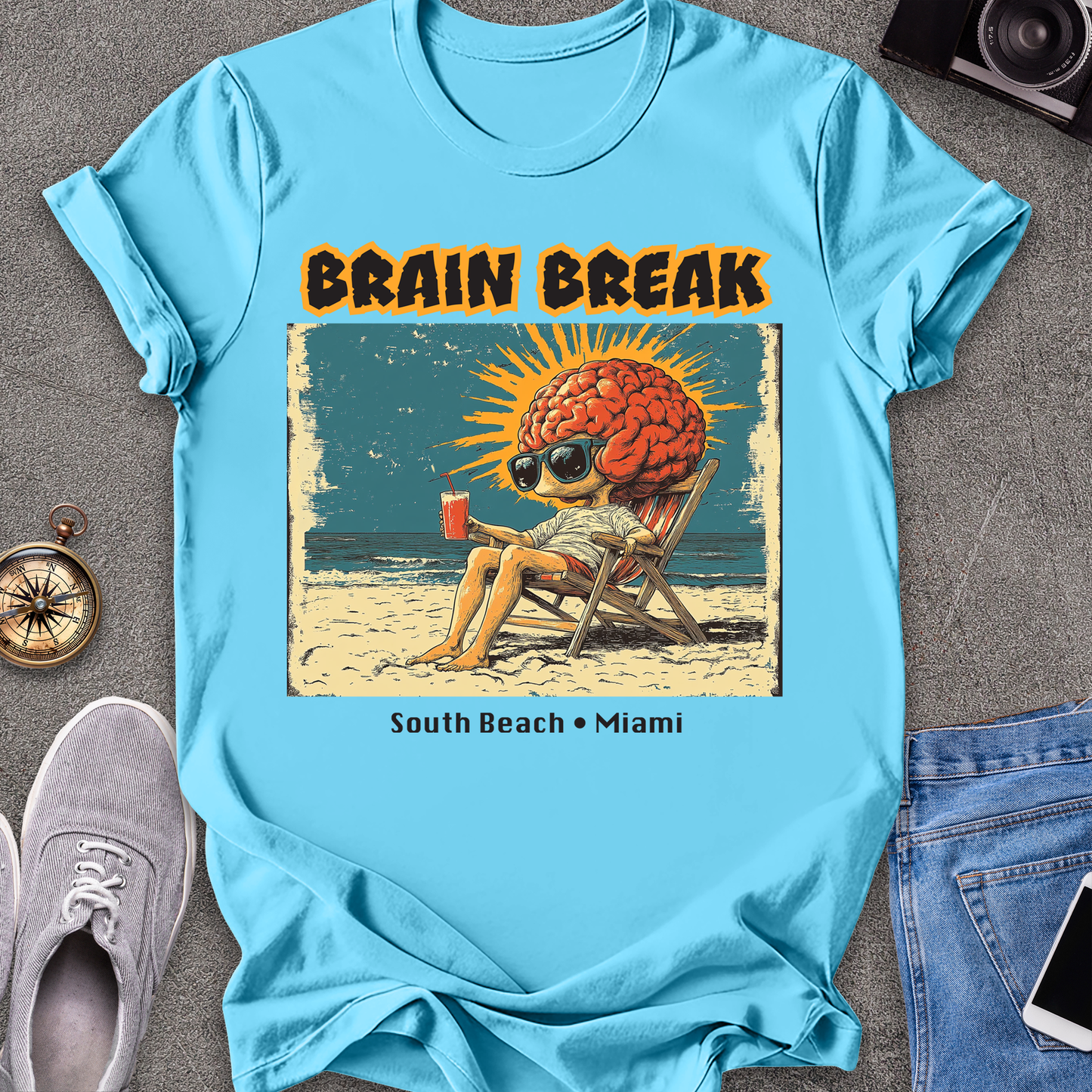 Brain Break - South Beach, Miami Florida T-Shirt