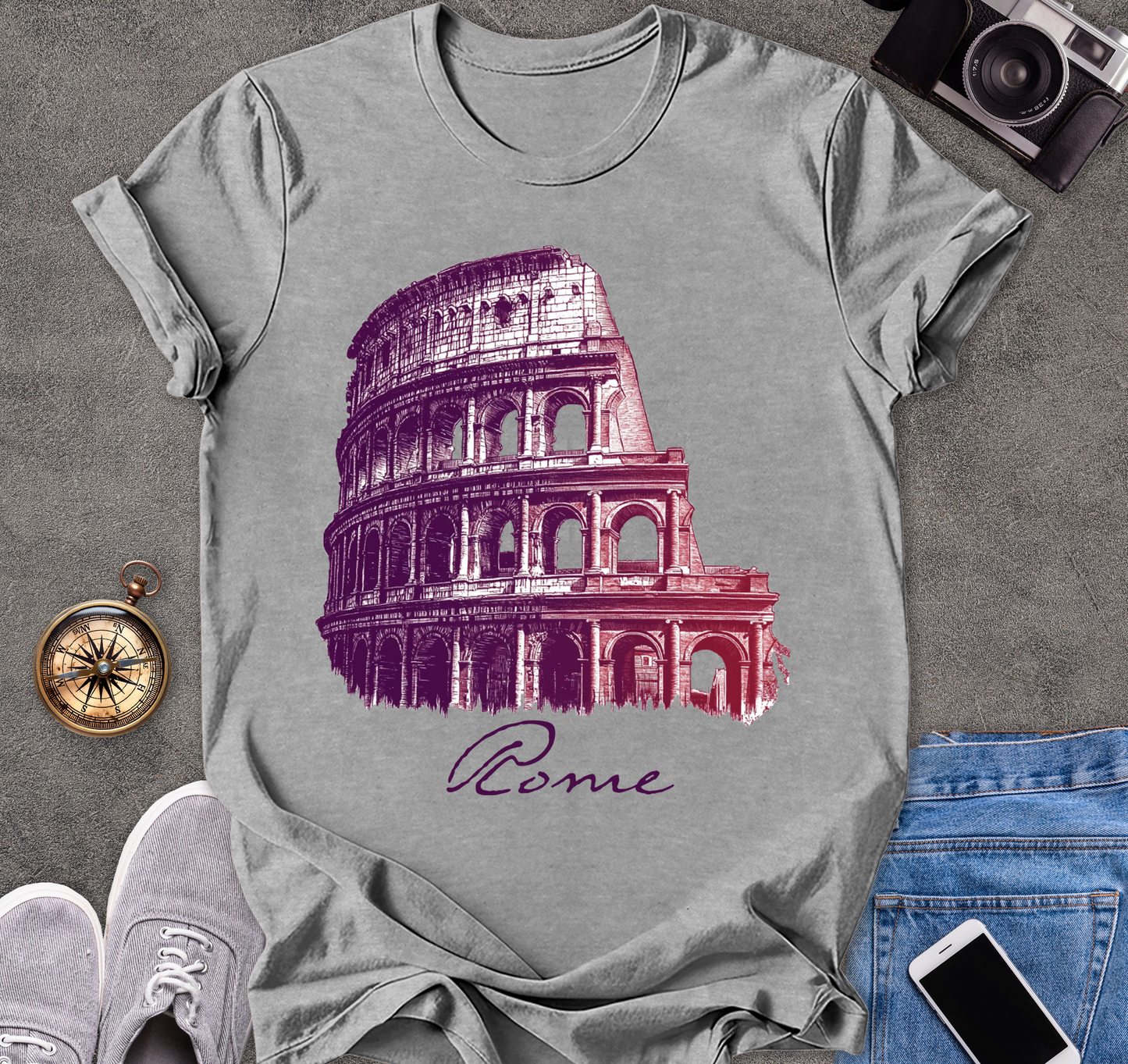 Rome Italy - The Colosseum | Unisex Softstyle T-Shirt | Travel Lover Tee