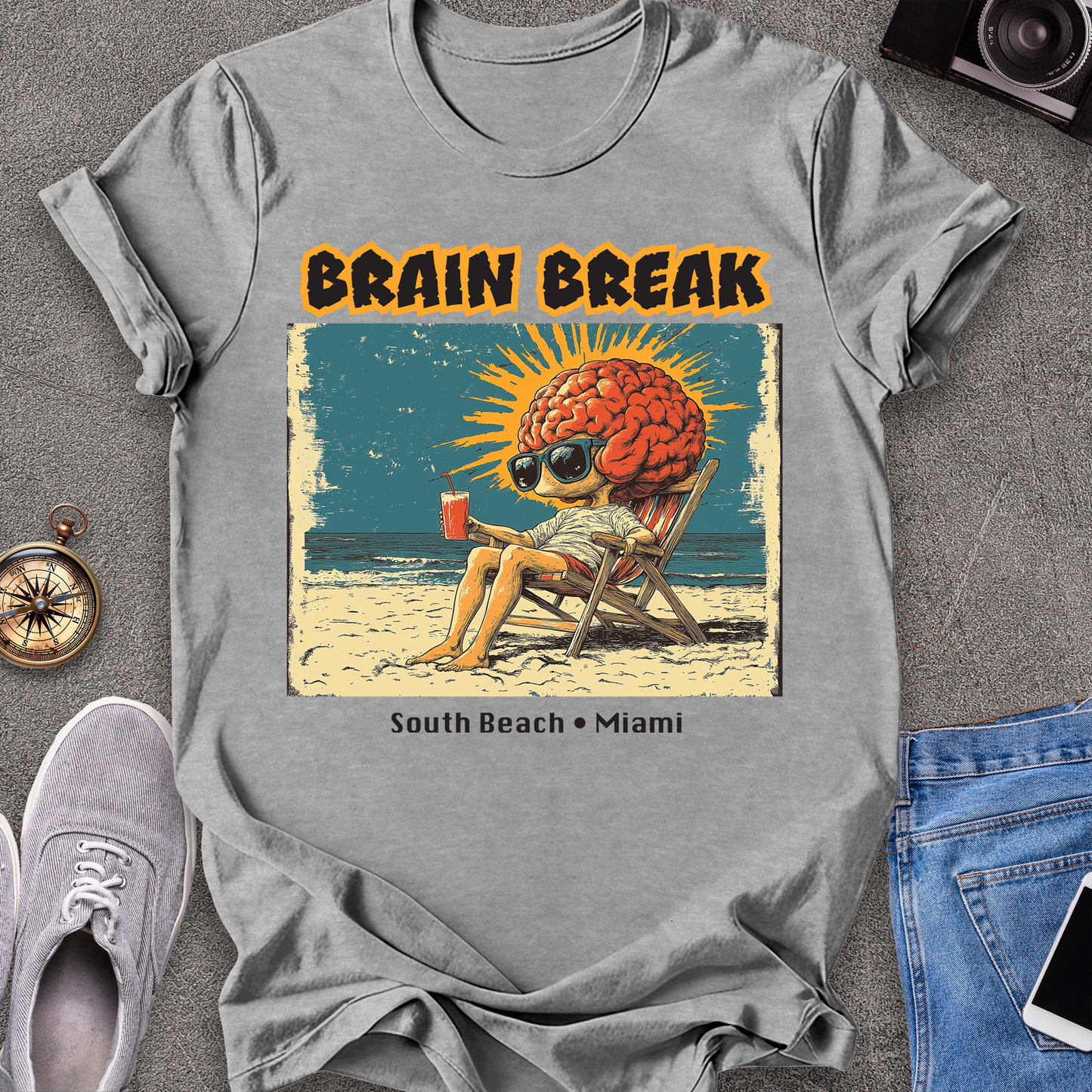 Brain Break - South Beach, Miami Florida T-Shirt