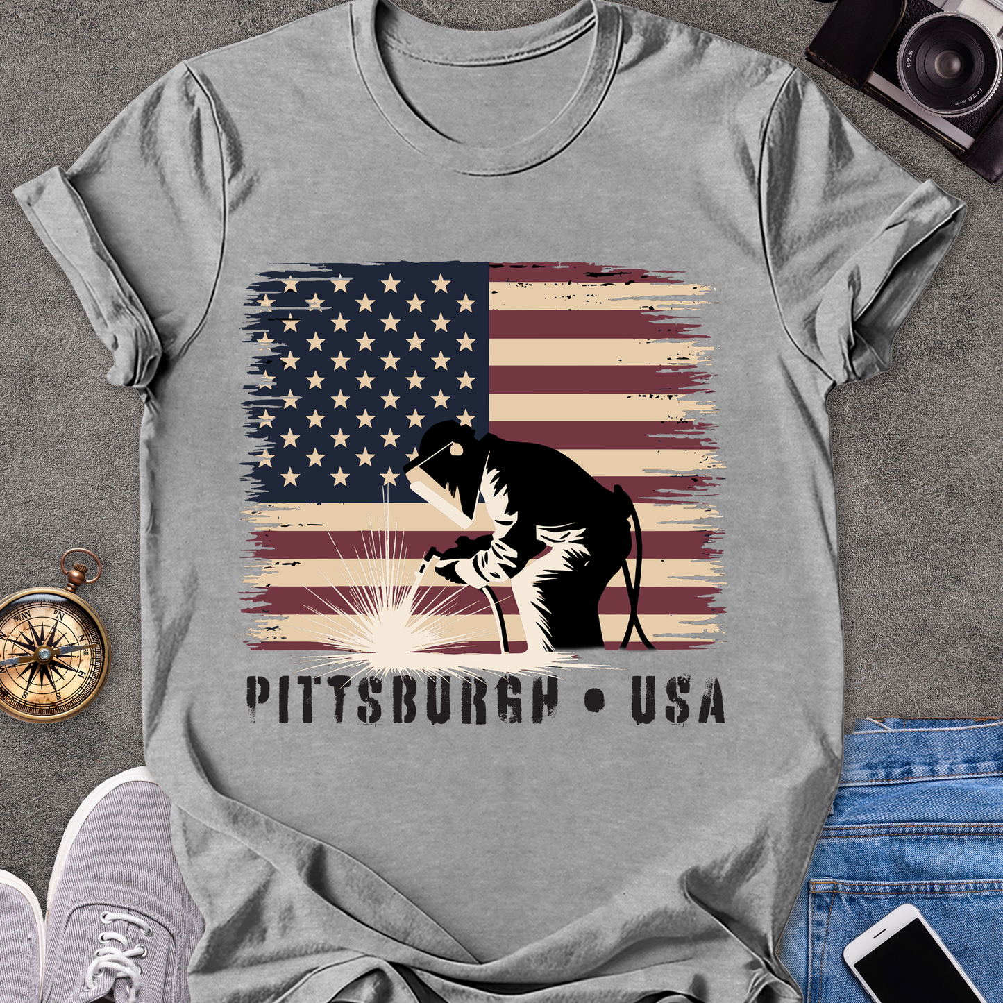 Pittsburgh USA | Unisex Softstyle T-Shirt | Travel Tee