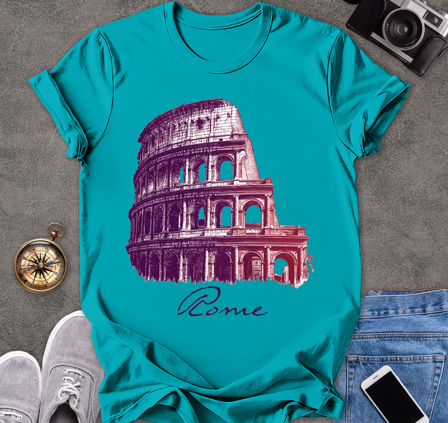Rome Italy - The Colosseum | Unisex Softstyle T-Shirt | Travel Lover Tee