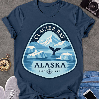 Glacier Bay Alaska, ESTD 1980 | Softstyle T-Shirt | Alaska Travel Tee