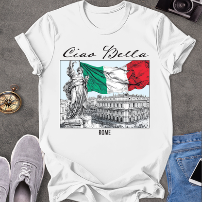 Ciao Bella - Rome Italian Flag T-Shirt