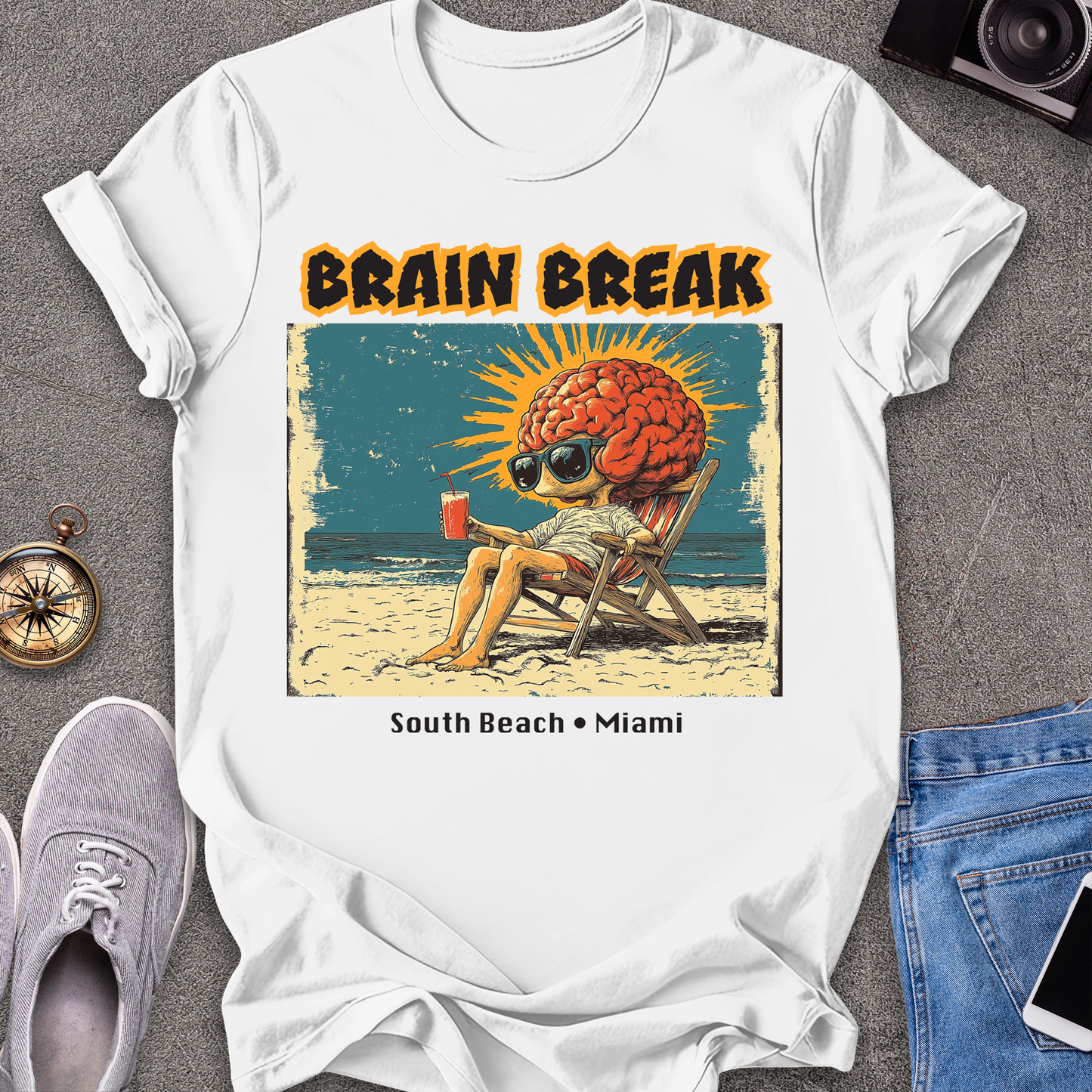 Brain Break - South Beach, Miami Florida T-Shirt