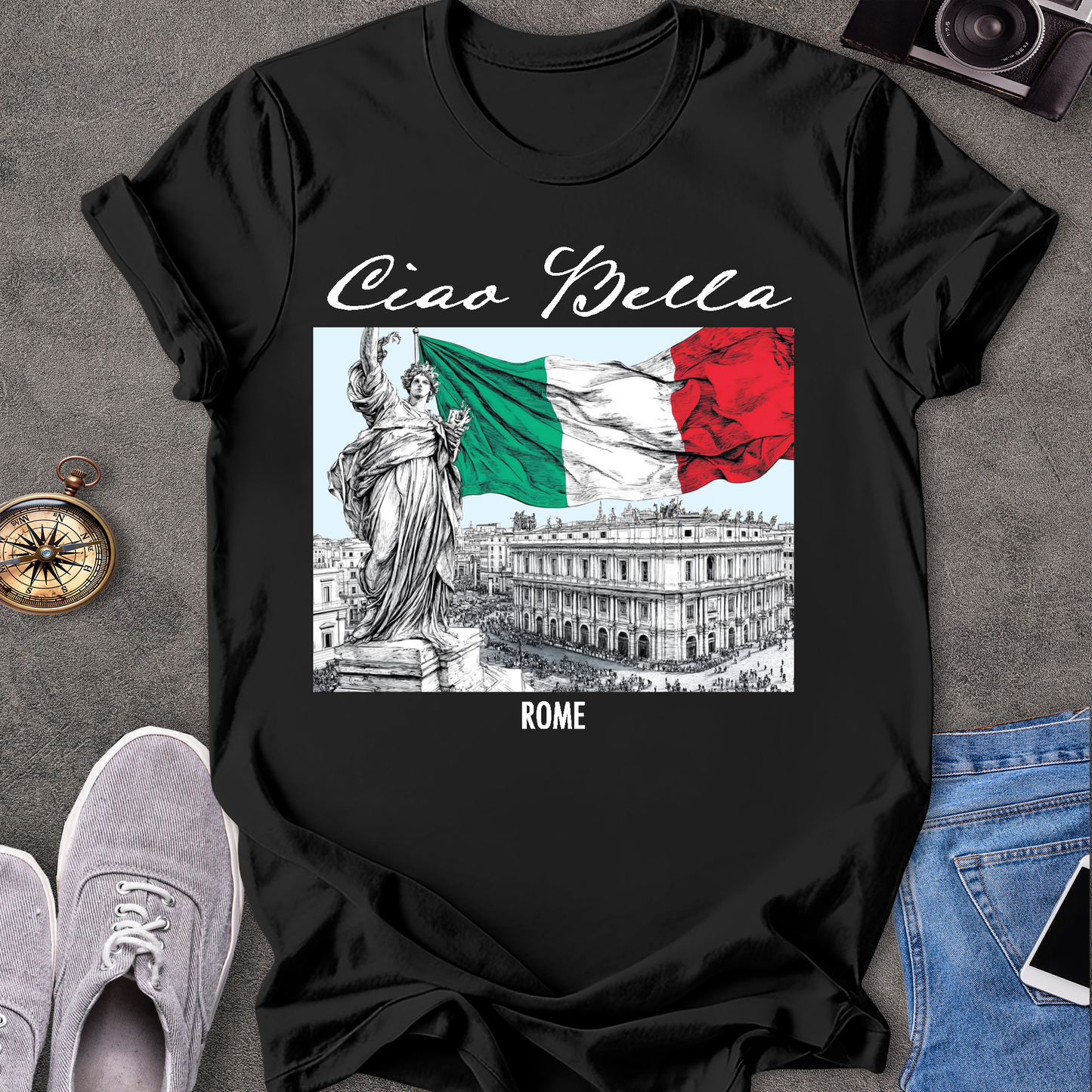 Ciao Bella - Rome Italian Flag T-Shirt
