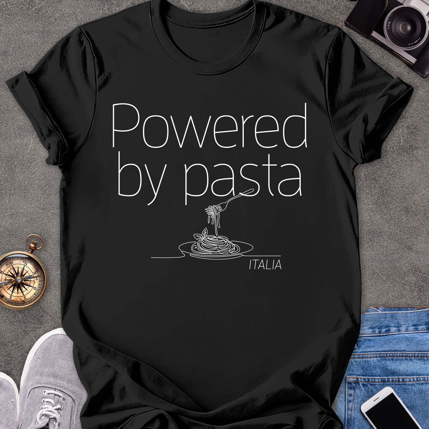 Powered by pasta, Italia | Softstyle T-Shirt | Italy Travel Tee