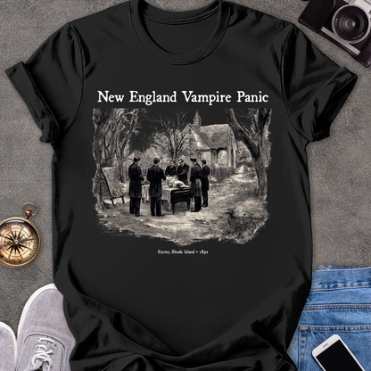 New England Vampire Panic- Exeter, Rhode Island 1892| Unisex Softstyle T-Shirt | Vampire Travel Tee