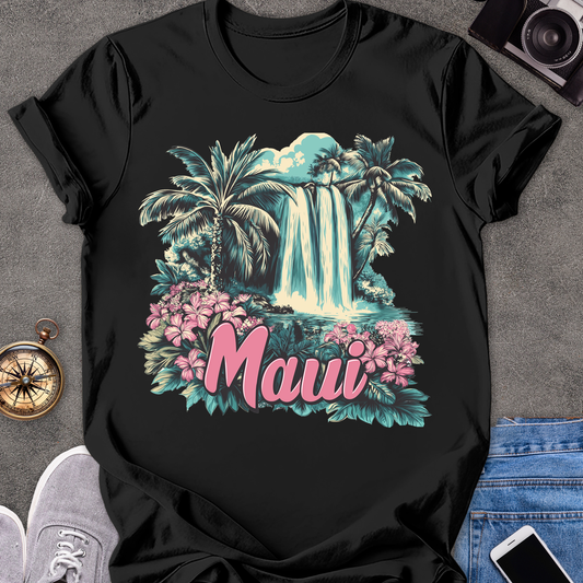 Maui - Hawaii | Unisex Softstyle T-Shirt | Waterfall Tee