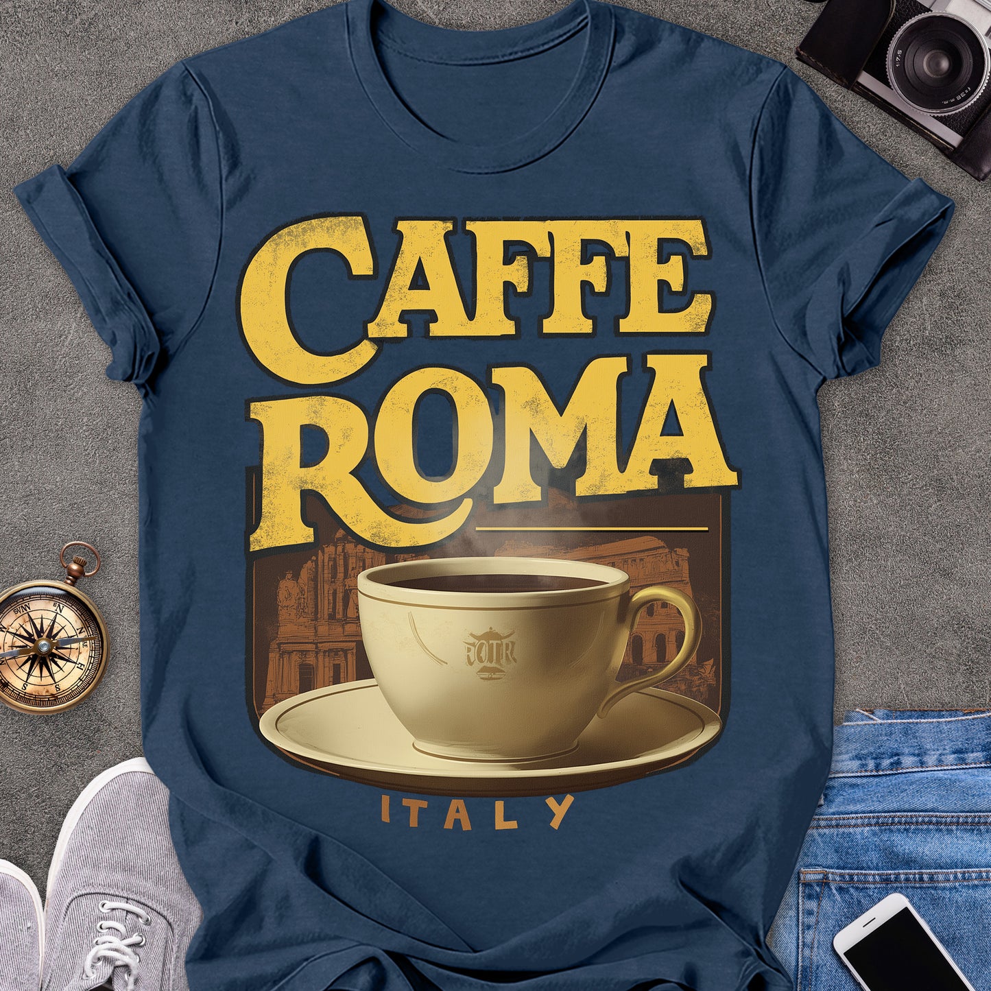 Caffe Roma, Italy | Softstyle T-Shirt | Italian Travel Tee