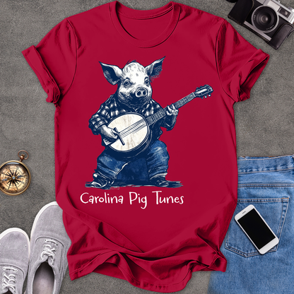 Carolina Pig Tunes | Unisex Softstyle T-Shirt | Fun and Casual Music Lover Tee