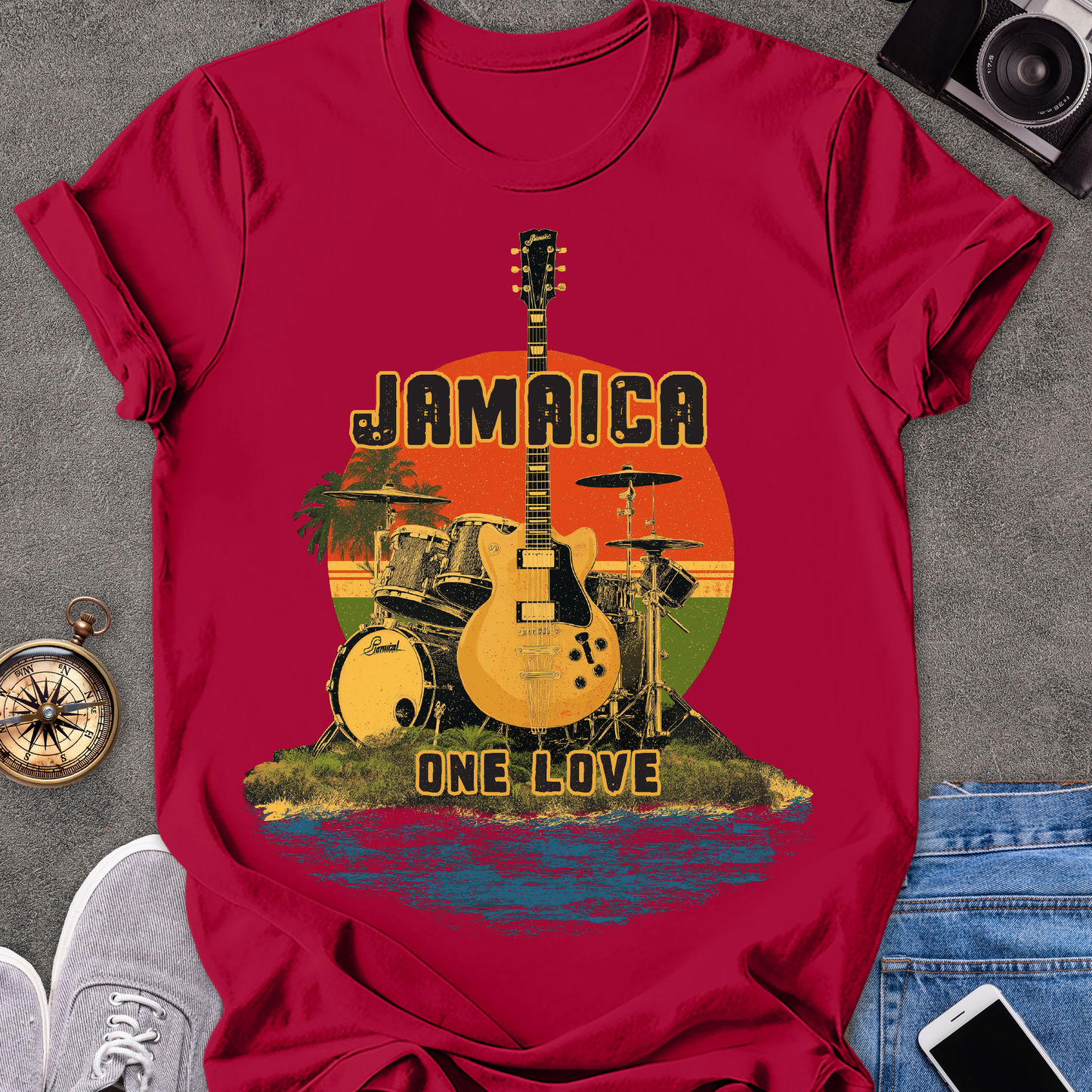 Jamaica, One Love | Unisex Softstyle T-Shirt | Caribbean Travel Tee