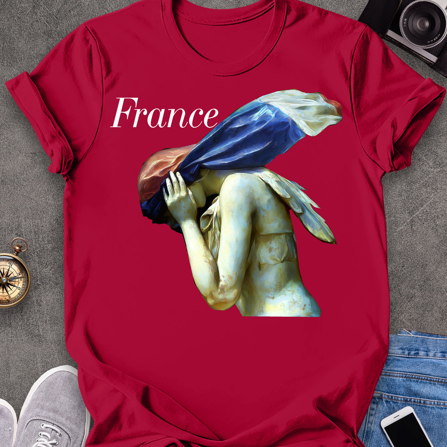 French | French Flag Travel Tee
