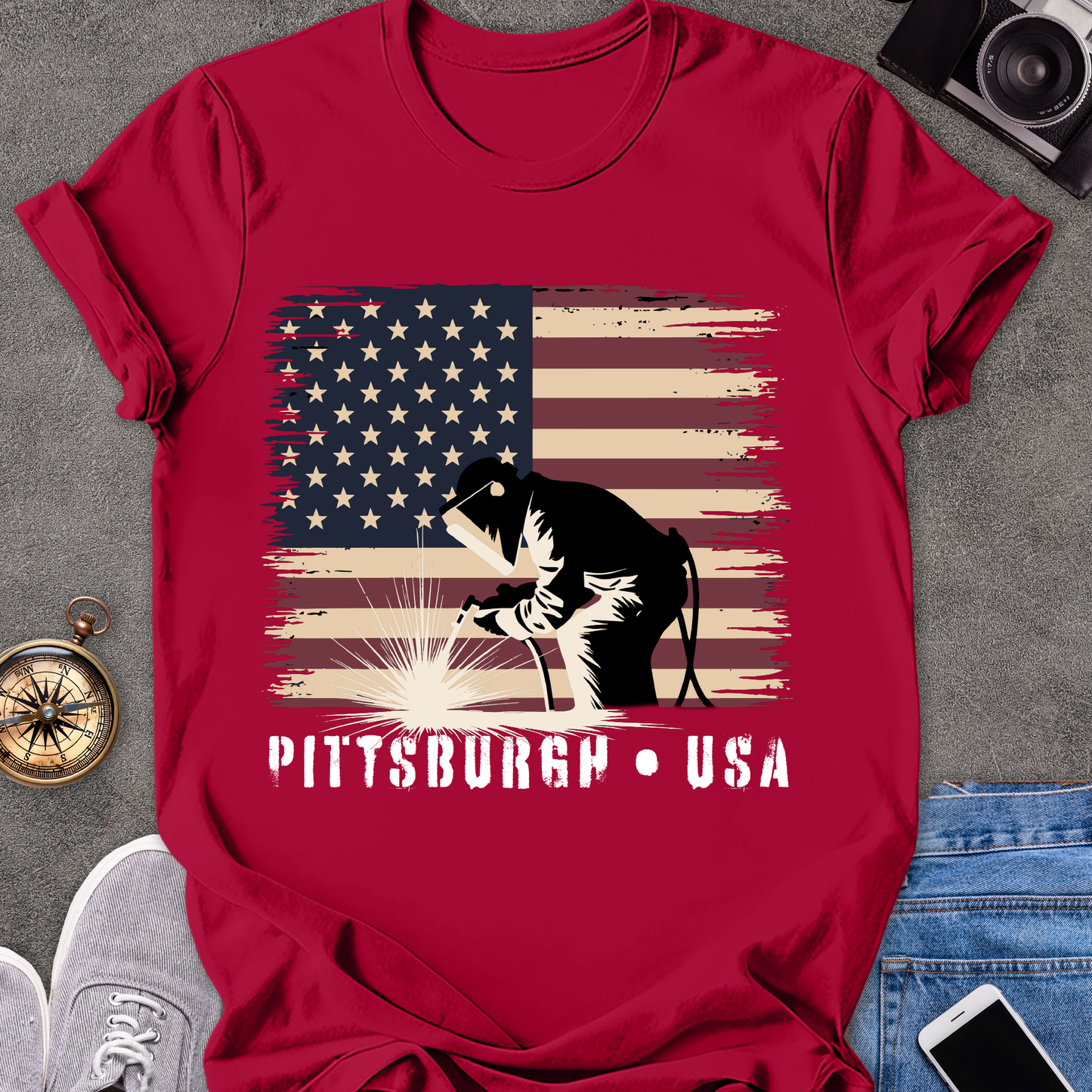 Pittsburgh USA | Unisex Softstyle T-Shirt | Travel Tee