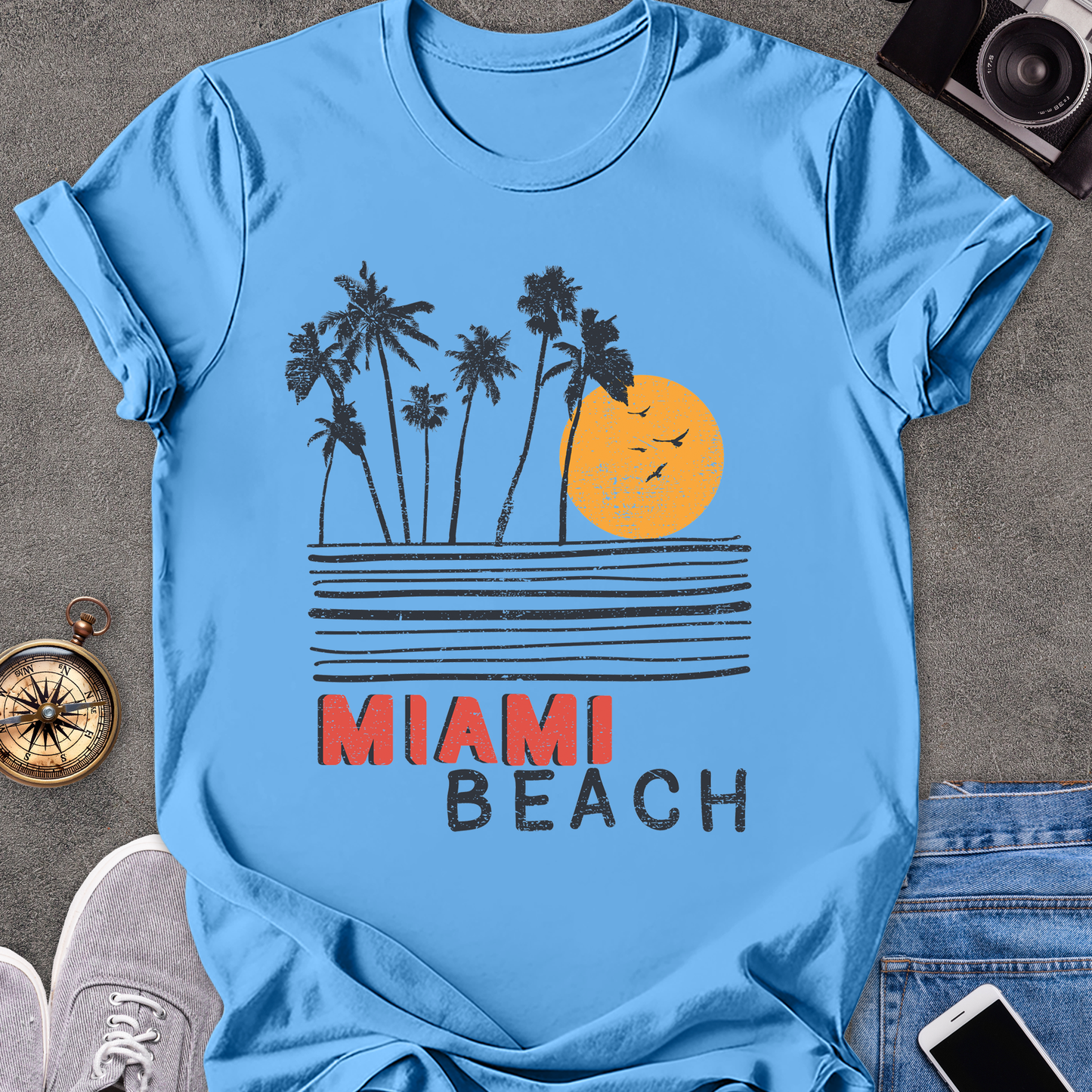 Miami Beach | Unisex Softstyle T-Shirt | Miami Beach Florida Tee