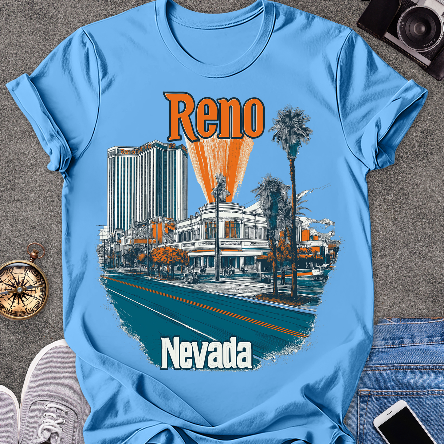 Reno Nevada| Unisex Softstyle T-Shirt | Reno Travel Tee