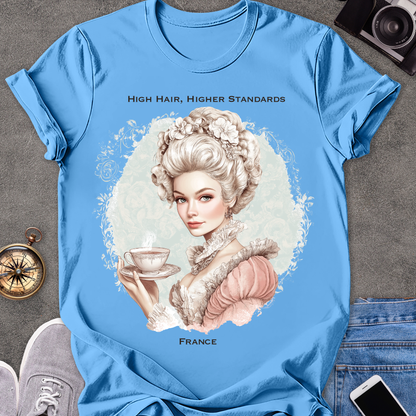 High Hair, Higher Standards - France | Unisex Softstyle T-Shirt | France Travel Tee