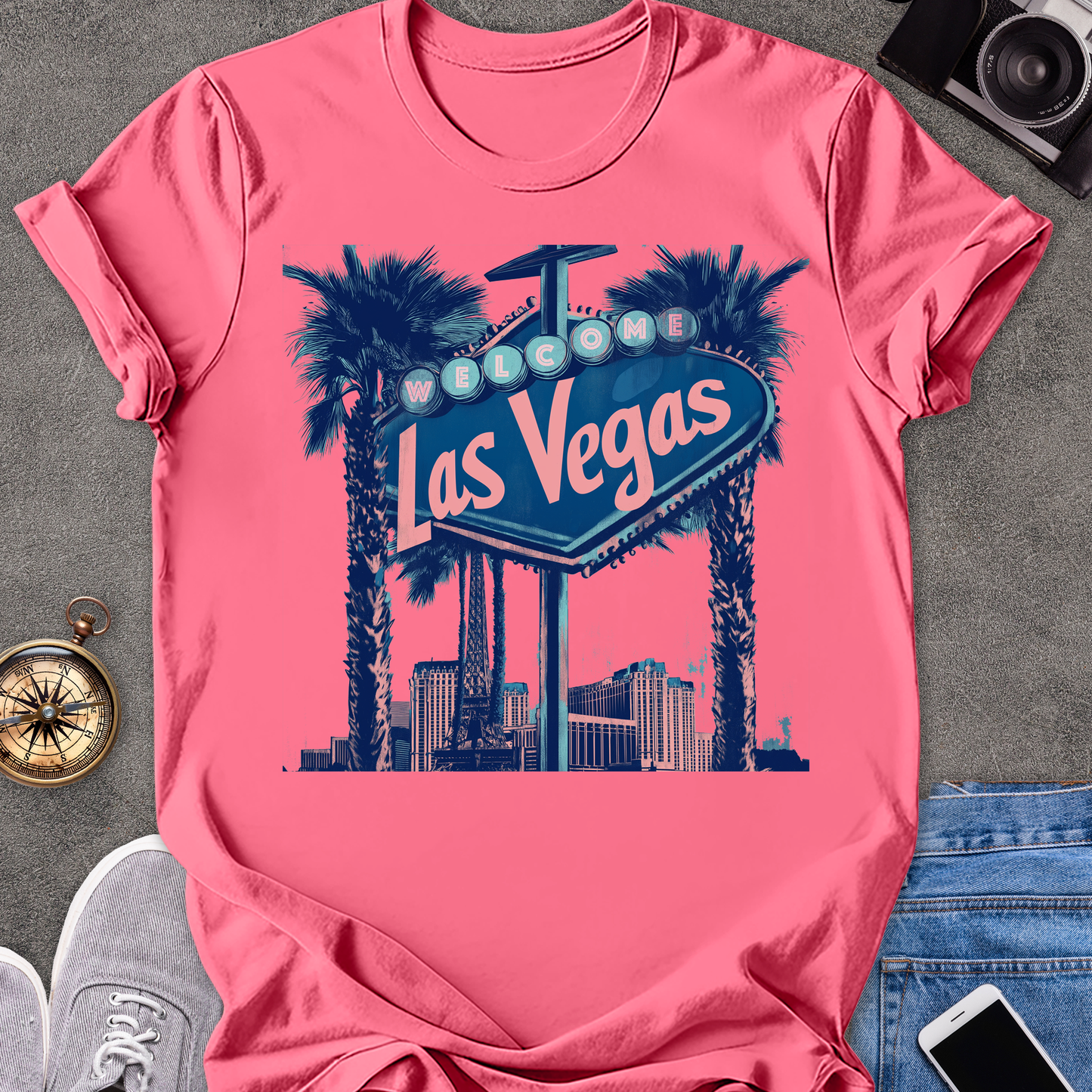 Las Vegas, Welcome| Unisex Softstyle T-Shirt | Nevada Travel Tee