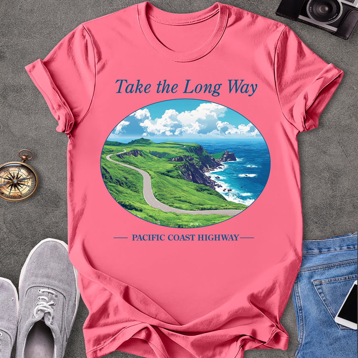 Take the Long Way, Pacific Coast Highway - T-Shirt