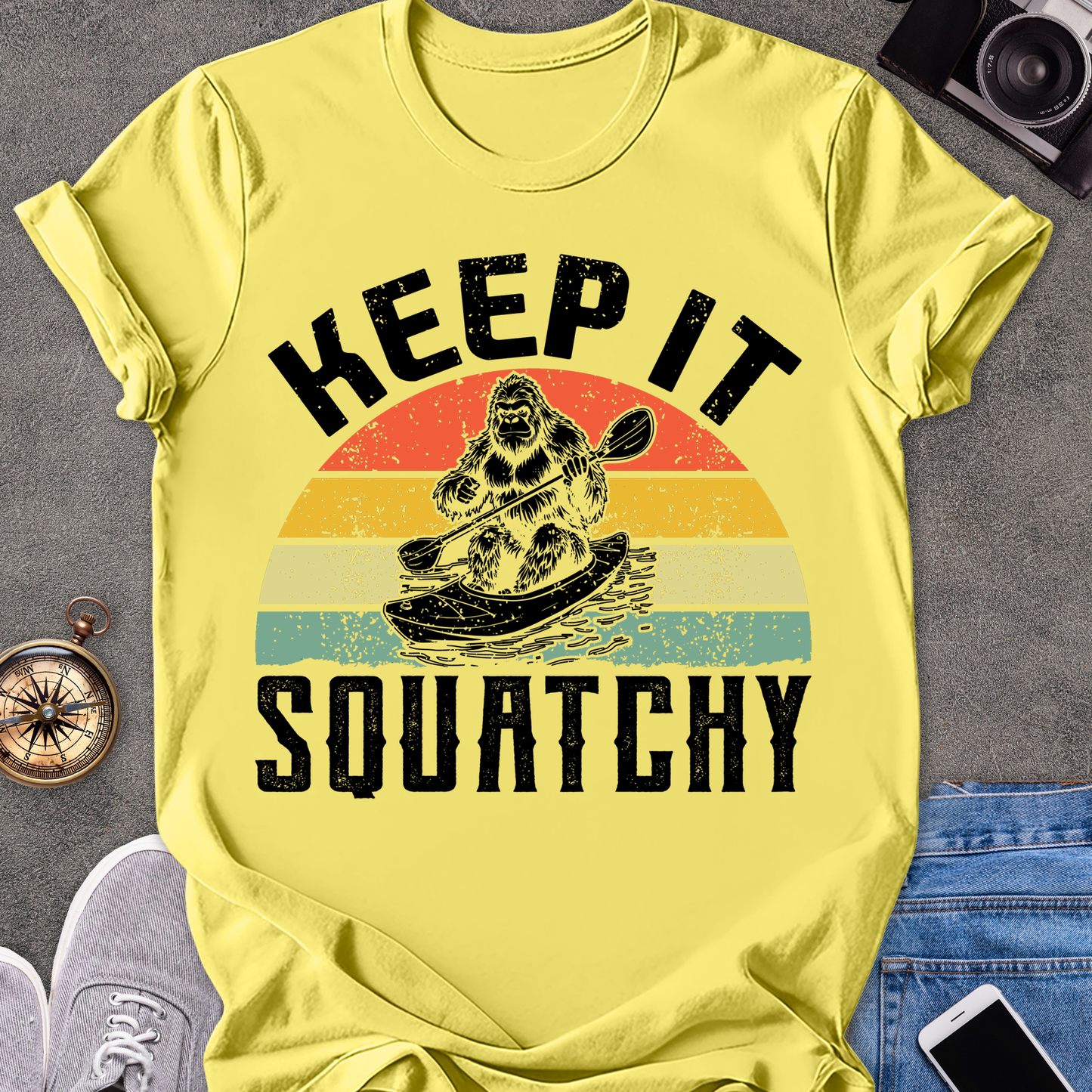 Keep It Squatchy| Unisex Softstyle T-Shirt | Bigfoot Travel Tee