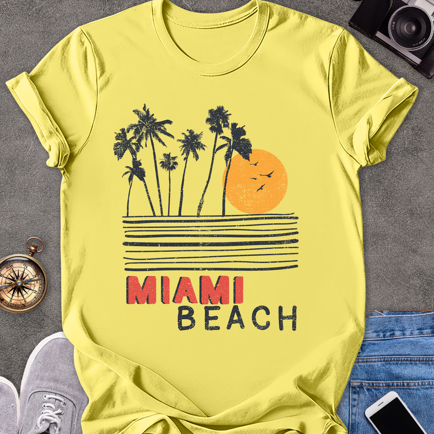 Miami Beach | Unisex Softstyle T-Shirt | Miami Beach Florida Tee