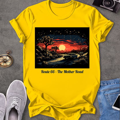 Route 66 - The Mother Road - Dessert Under Starry Skies T-Shirt