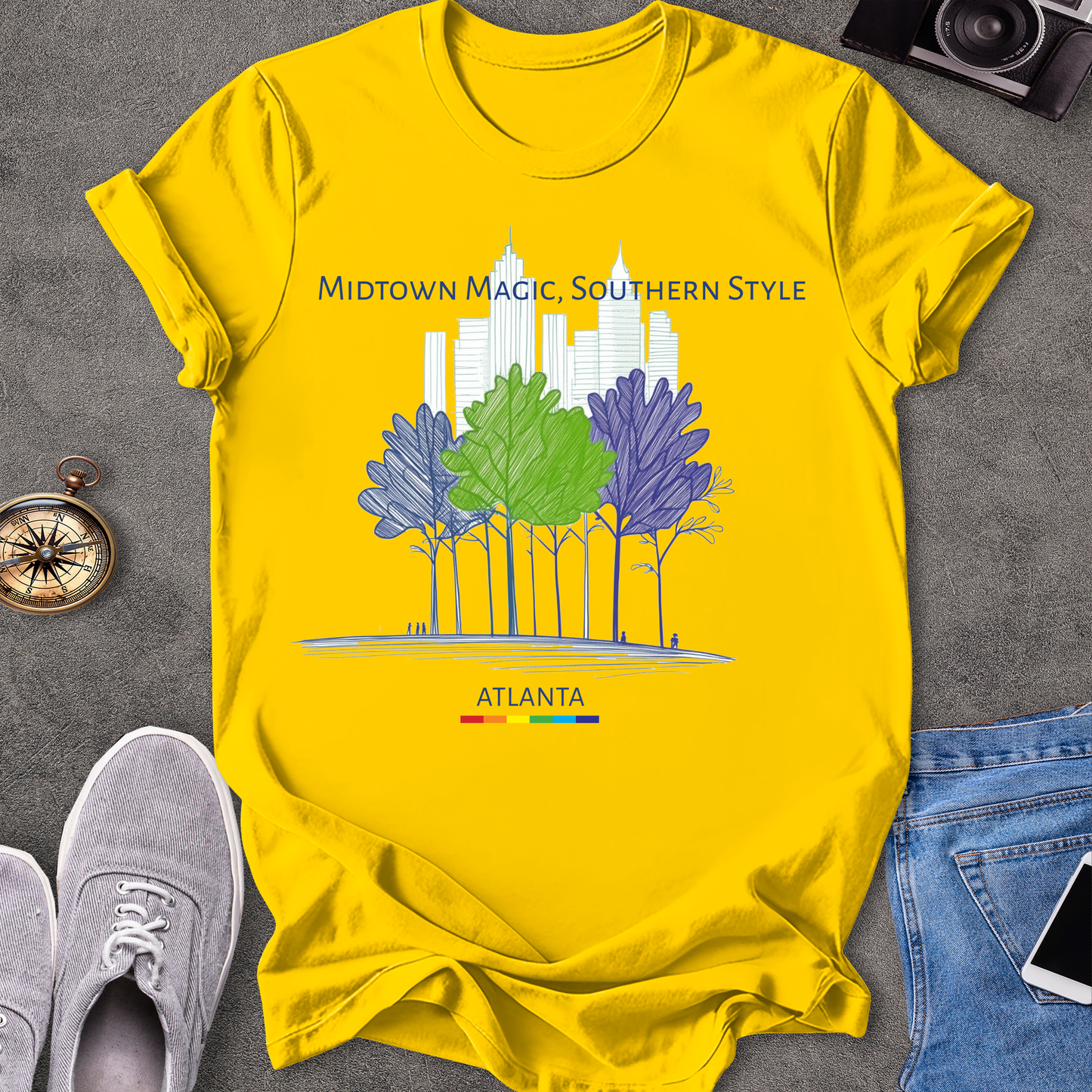 Midtown Magic, Southern Style - Atlanta | Unisex Softstyle T-Shirt | Gay Pride