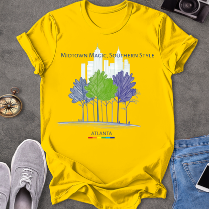 Midtown Magic, Southern Style - Atlanta | Unisex Softstyle T-Shirt | Gay Pride