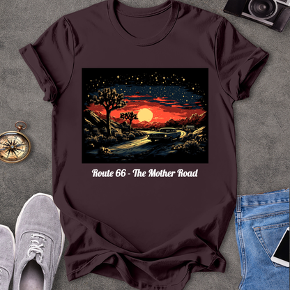 Route 66 - The Mother Road - Dessert Under Starry Skies T-Shirt