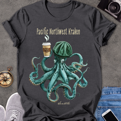 Pacific Northwest Kraken-Seattle| Unisex Softstyle T-Shirt | Seattle Travel Tee