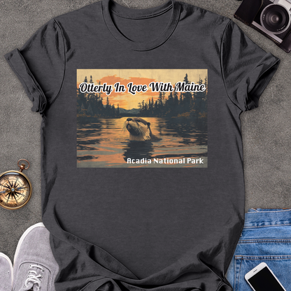 Otterly In Love With Maine - Acadia National Park | Unisex Softstyle T-Shirt | Acadia National Park Tee