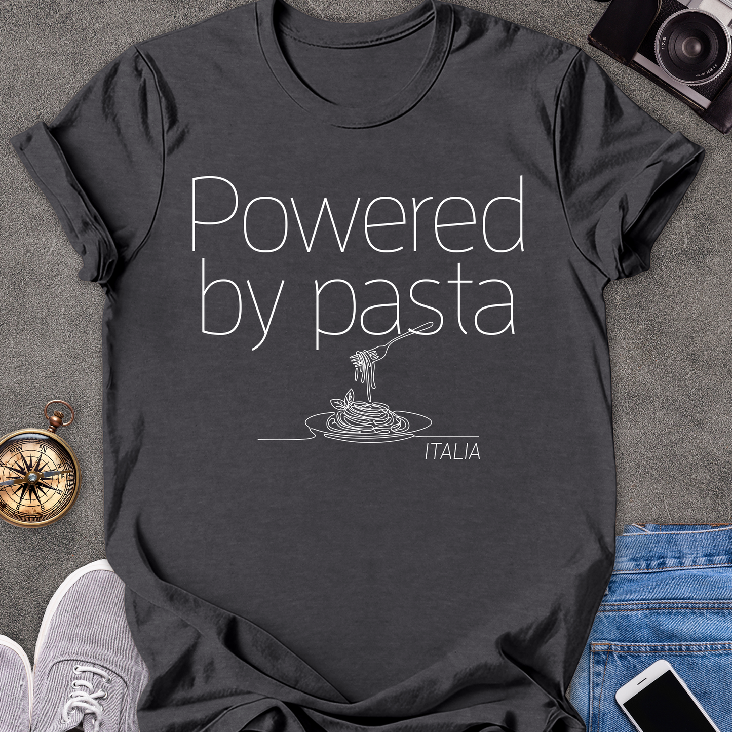 Powered by pasta, Italia | Softstyle T-Shirt | Italy Travel Tee