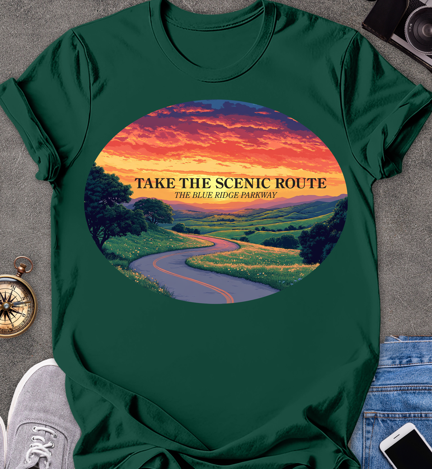 Take The Scenic Route - The Blue Ridge Parkway T-Shirt