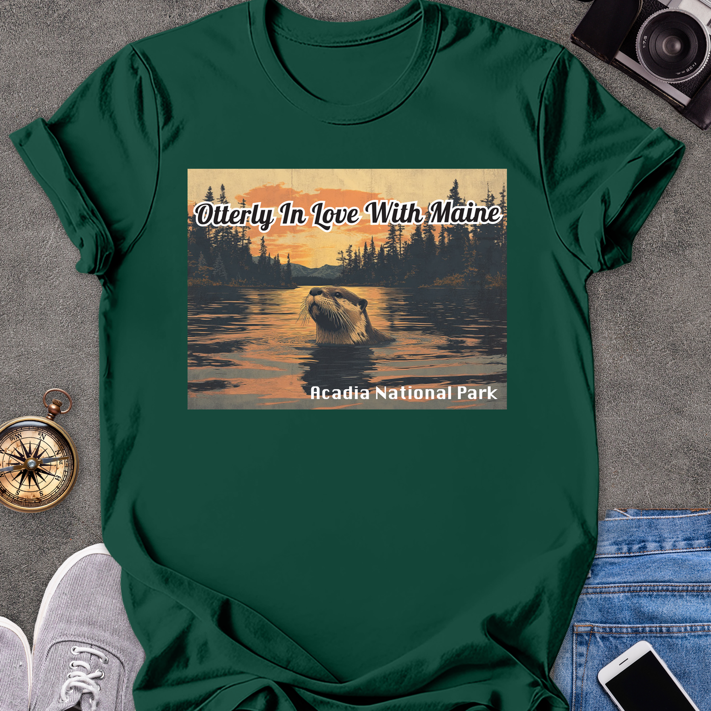Otterly In Love With Maine - Acadia National Park | Unisex Softstyle T-Shirt | Acadia National Park Tee