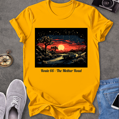 Route 66 - The Mother Road - Dessert Under Starry Skies T-Shirt