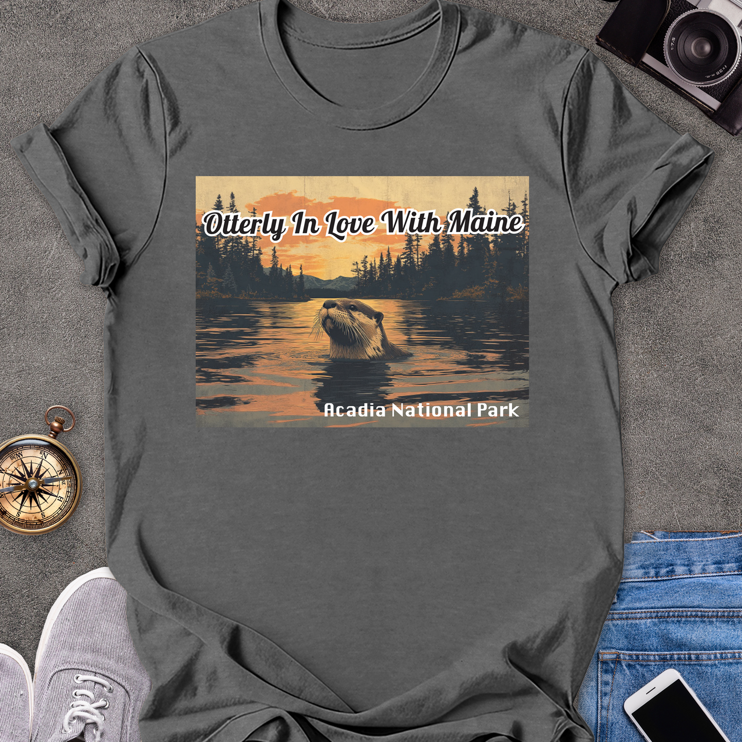 Otterly In Love With Maine - Acadia National Park | Unisex Softstyle T-Shirt | Acadia National Park Tee