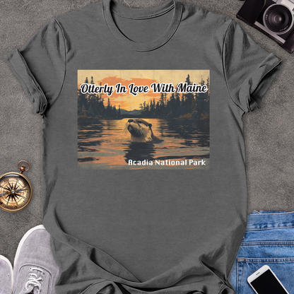 Otterly In Love With Maine - Acadia National Park | Unisex Softstyle T-Shirt | Acadia National Park Tee