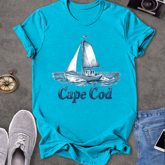 Cape Cod Sail Boat  T-Shirt