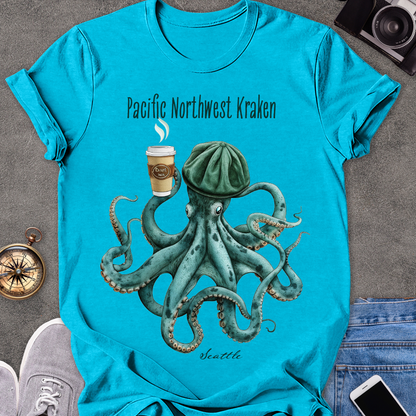 Pacific Northwest Kraken-Seattle| Unisex Softstyle T-Shirt | Seattle Travel Tee