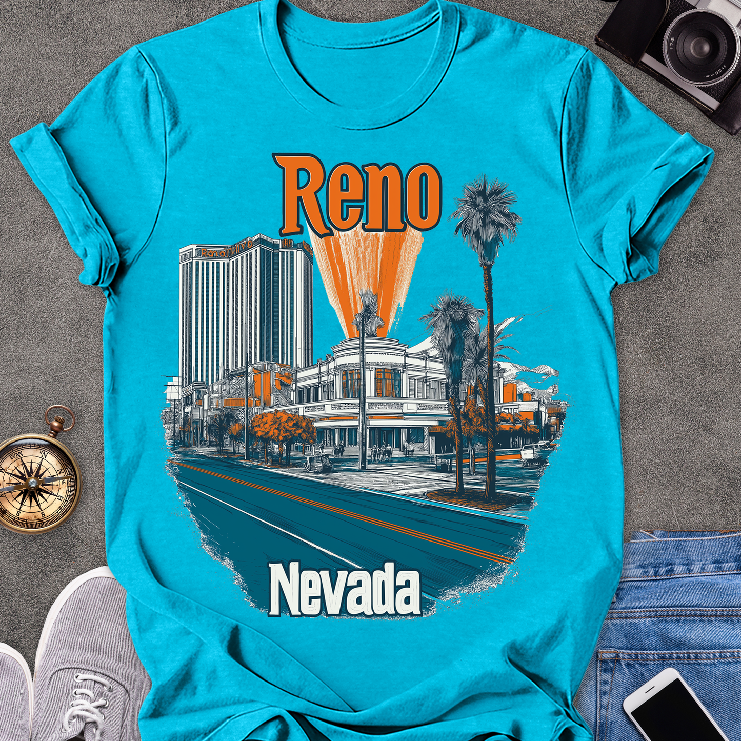 Reno Nevada| Unisex Softstyle T-Shirt | Reno Travel Tee