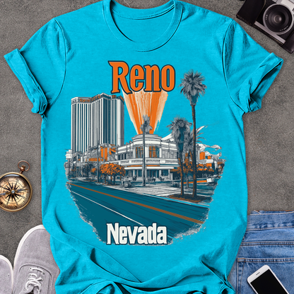 Reno Nevada| Unisex Softstyle T-Shirt | Reno Travel Tee