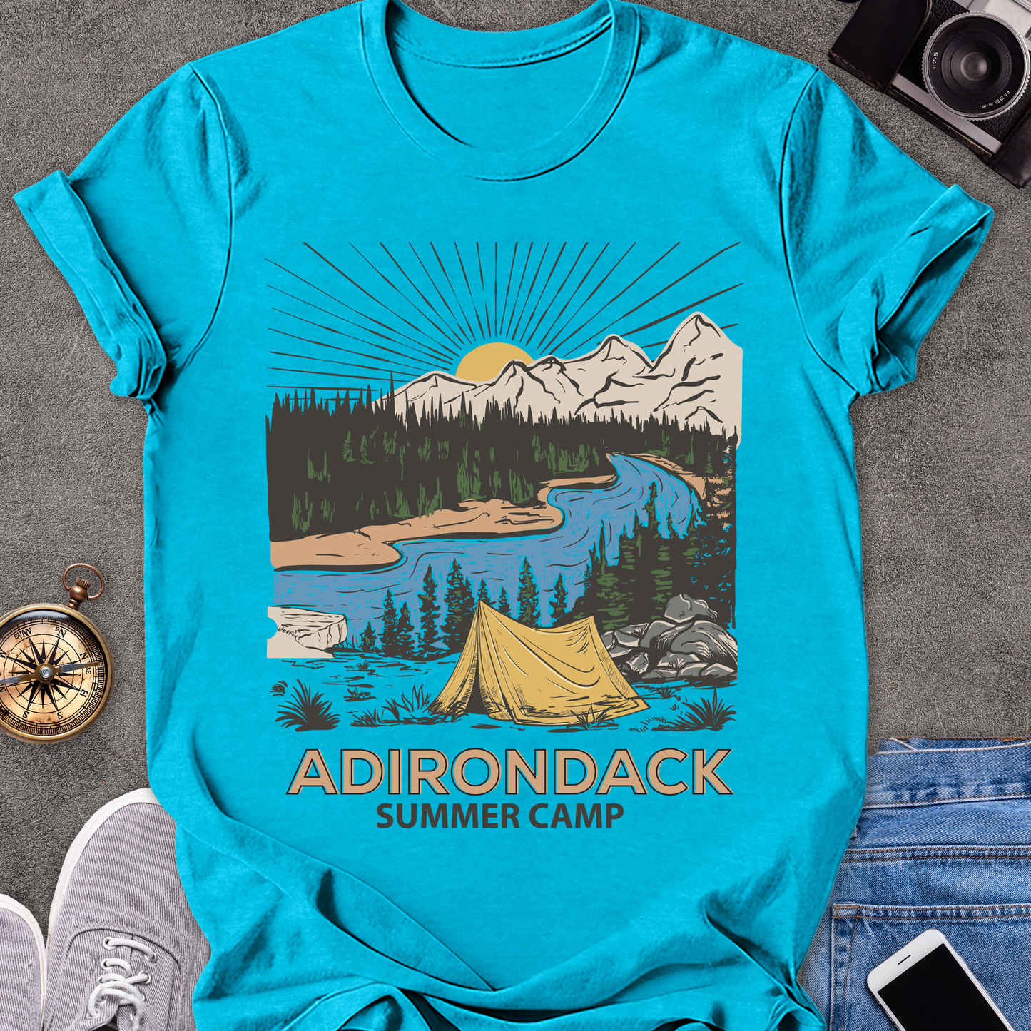 Adirondack Summer Camp | Softstyle T-Shirt | Travel Tee