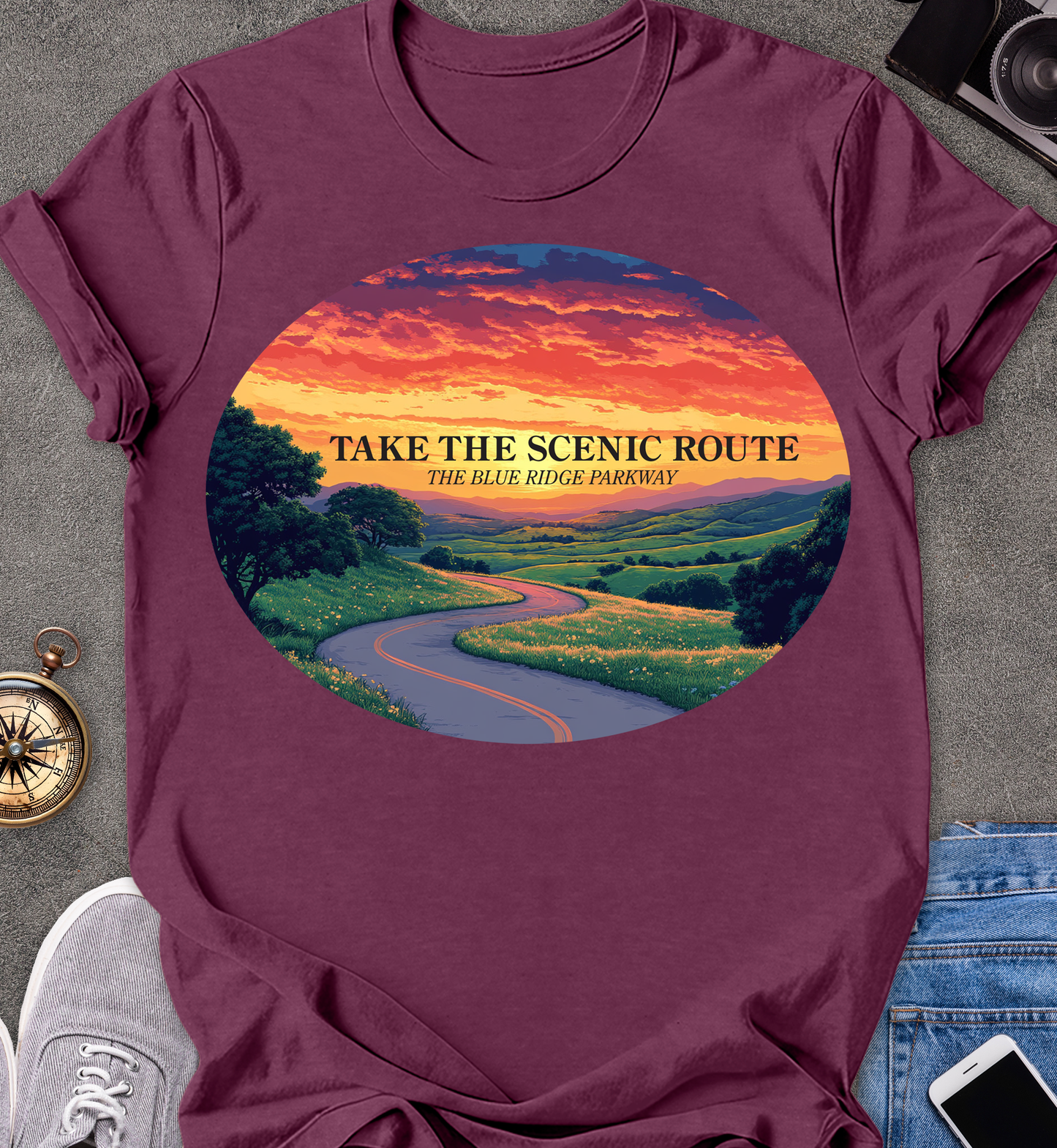 Take The Scenic Route - The Blue Ridge Parkway T-Shirt