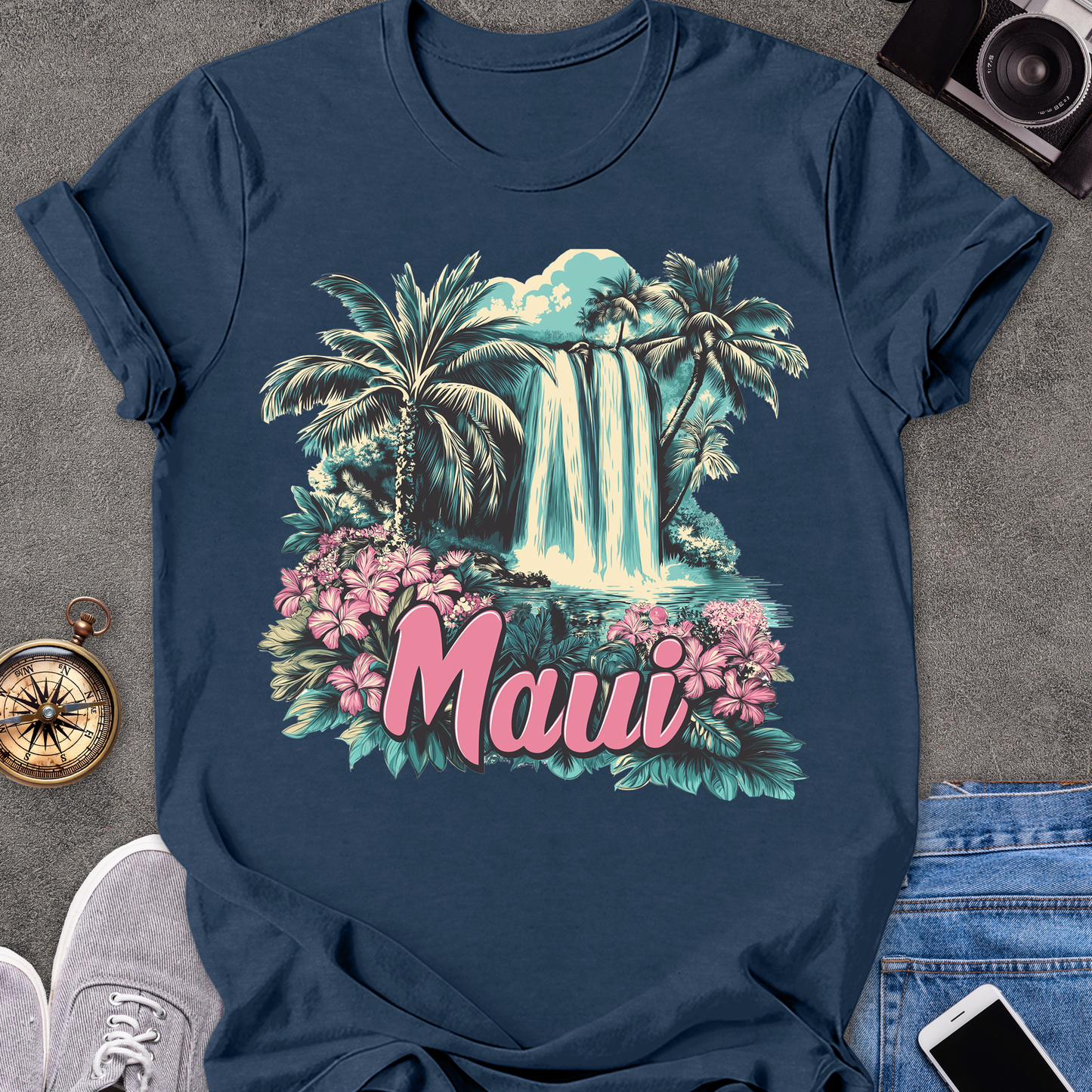 Maui - Hawaii | Unisex Softstyle T-Shirt | Waterfall Tee