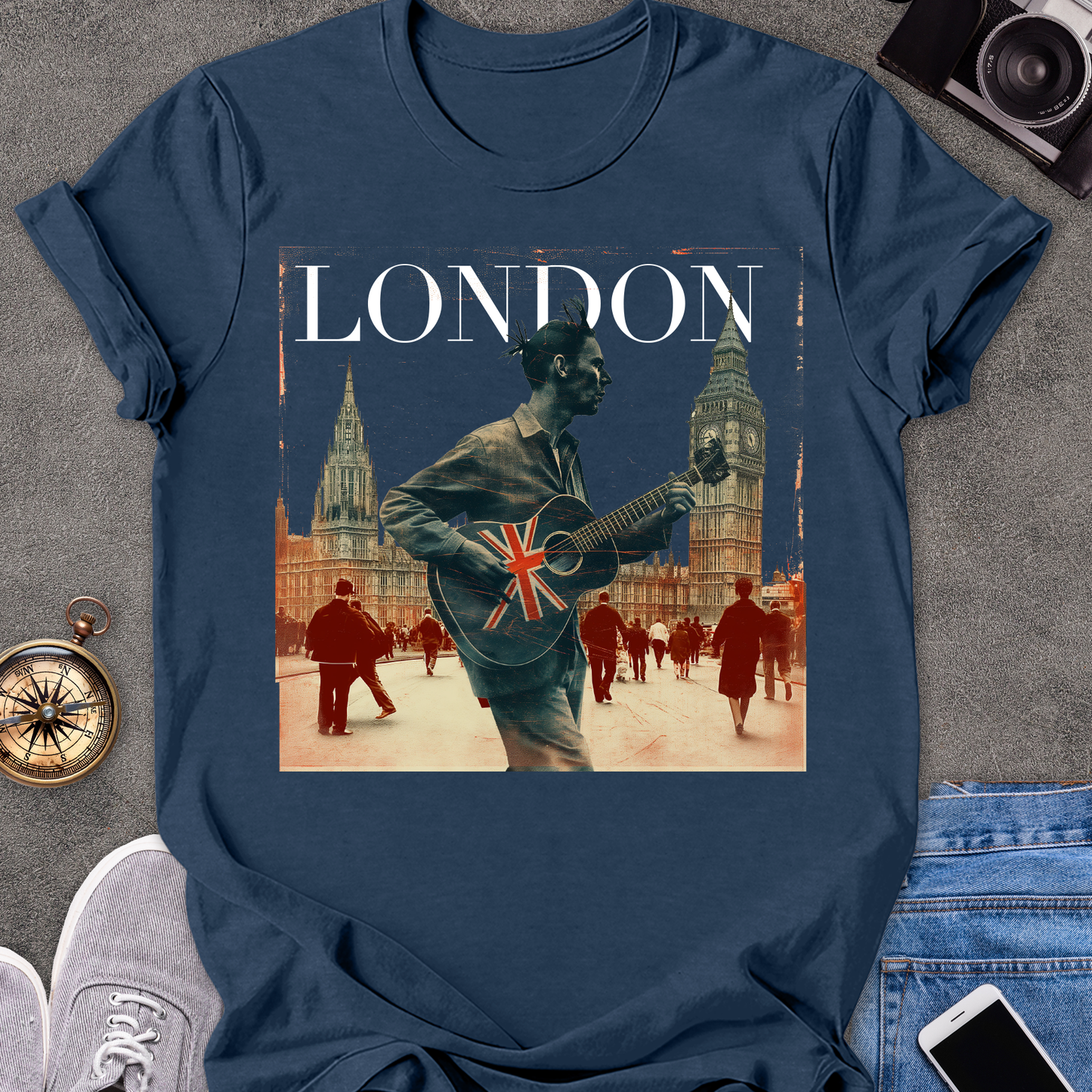 London | Unisex Softstyle T-Shirt | Retro Style Travel Tee