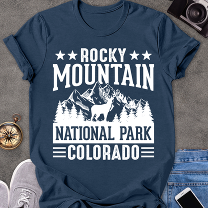 Rocky Mountain National Park, Colorado| Unisex Softstyle T-Shirt | Colorado Travel Tee